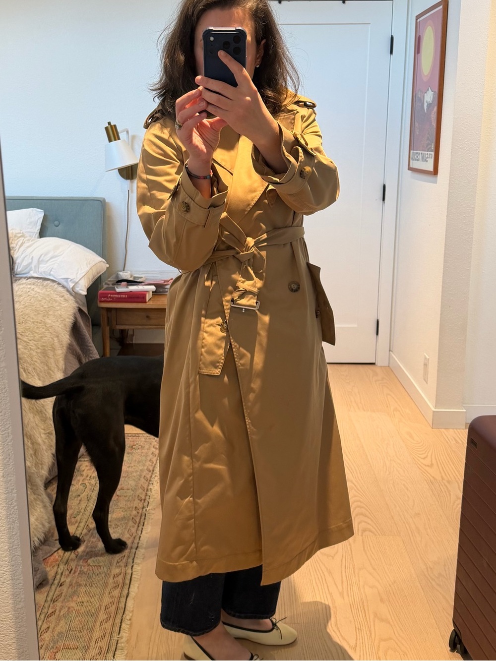 Boss Women’s Tan Trench Coat - Double-Breasted Classic